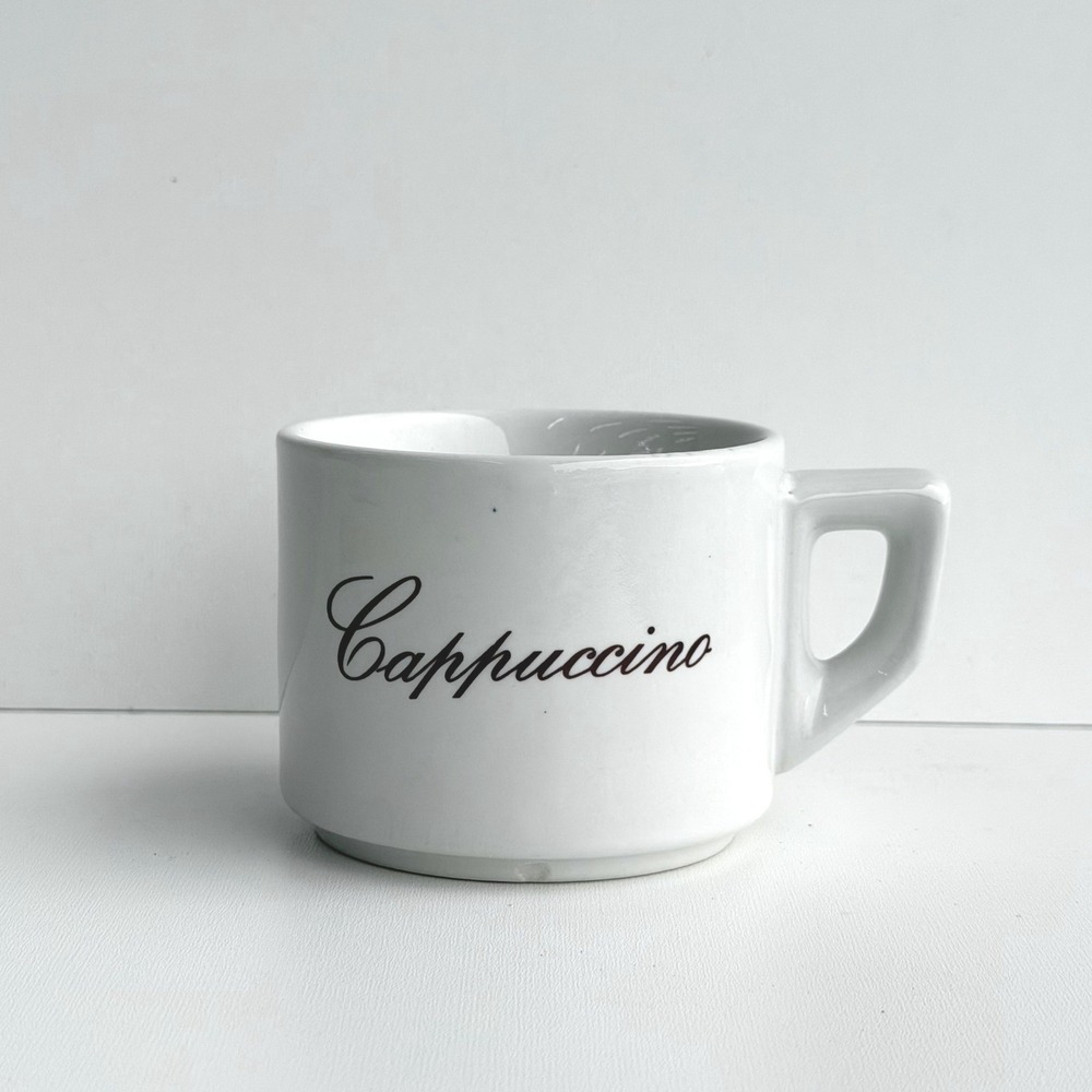 Vintage ACF Cappuccino Coffee Mug White Italian Porcelain Espresso‎ Cup